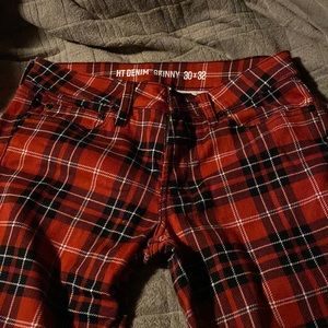 Plaid skinny Hot topic pants 30x32